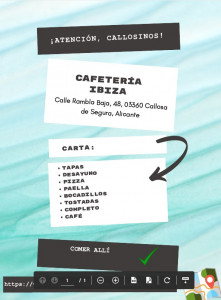 Cafeteria Ibiza - Cartel